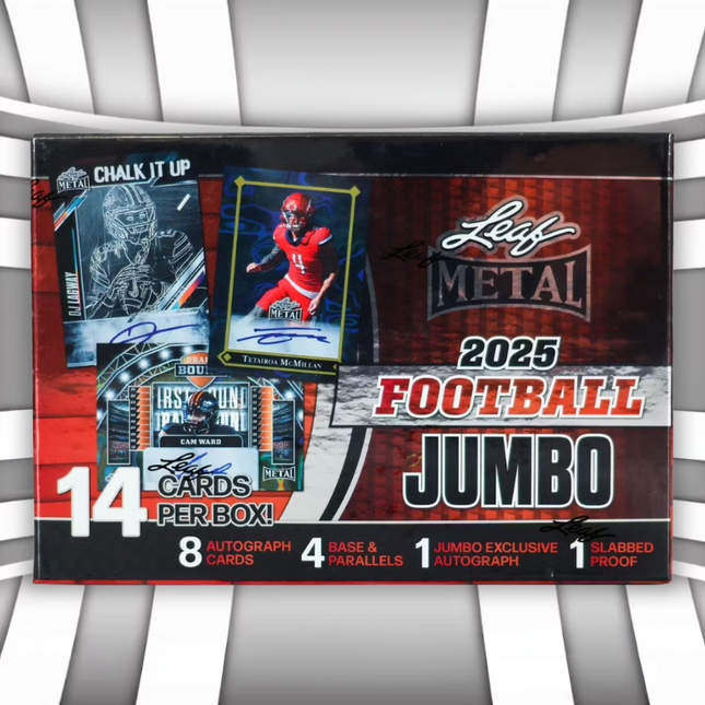 2025 Leaf Metal Football Jumbo Box