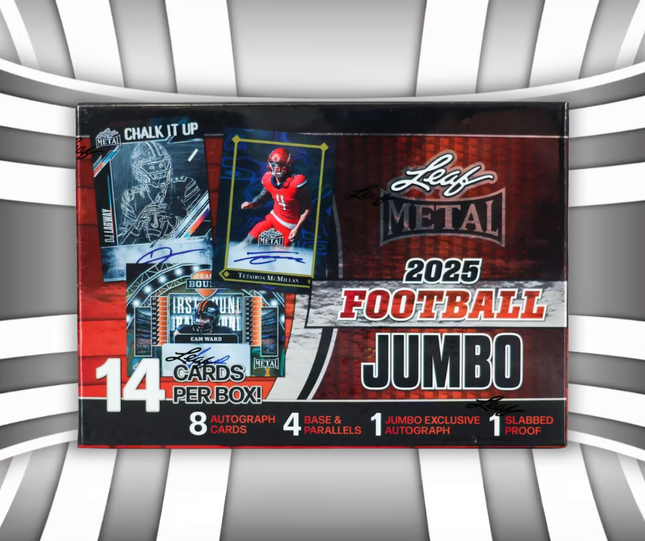 2025 Leaf Metal Football Jumbo Box