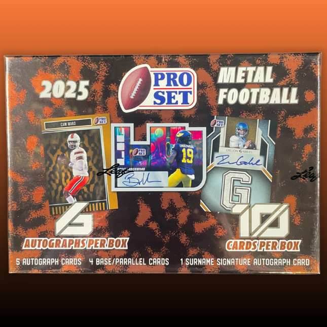 2025 Leaf Pro Set Metal Football Hobby Box