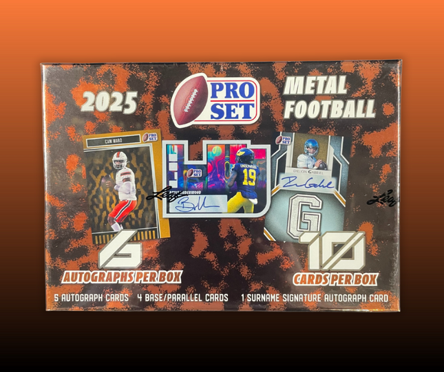 2025 Leaf Pro Set Metal Football Hobby Box