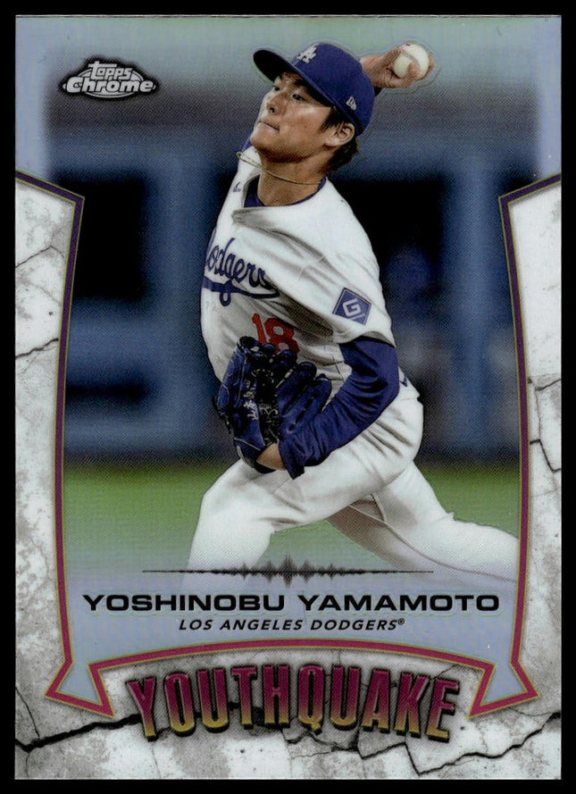 2025 Topps Chrome #YQ-46 Yoshinobu Yamamoto YouthQuake
