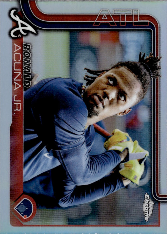2025 Topps Chrome Base Image Variation SSP Refractor #257 Ronald Acuña Jr.