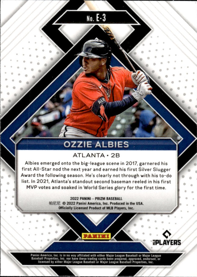 2022 Panini Prizm #E-3 Ozzie Albies Emergent