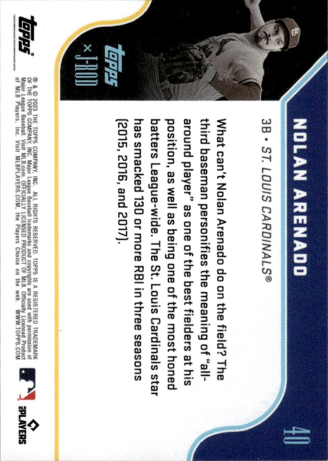 2023 Topps x J-Rod The Show Out Collection #40 Nolan Arenado