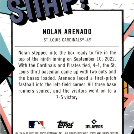 2023 Topps Pristine #OS-15 Nolan Arenado Oh Snap!