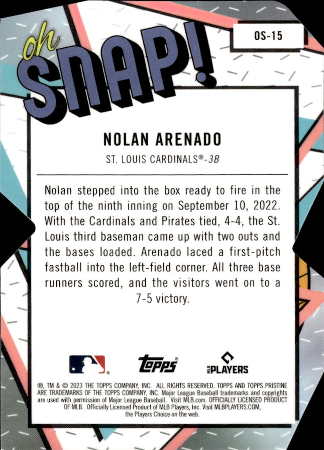 2023 Topps Pristine #OS-15 Nolan Arenado Oh Snap!