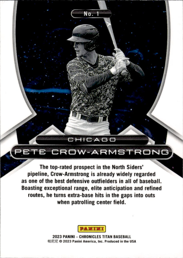 2023 Panini Chronicles #1 Pete Crow-Armstrong Titan