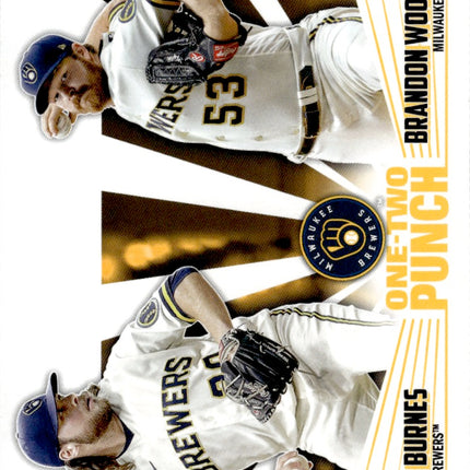 2023 Topps #12P-2 Corbin Burnes / Brandon Woodruff One-Two Punch