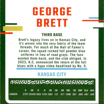 2023 Donruss #185 George Brett Holo Blue