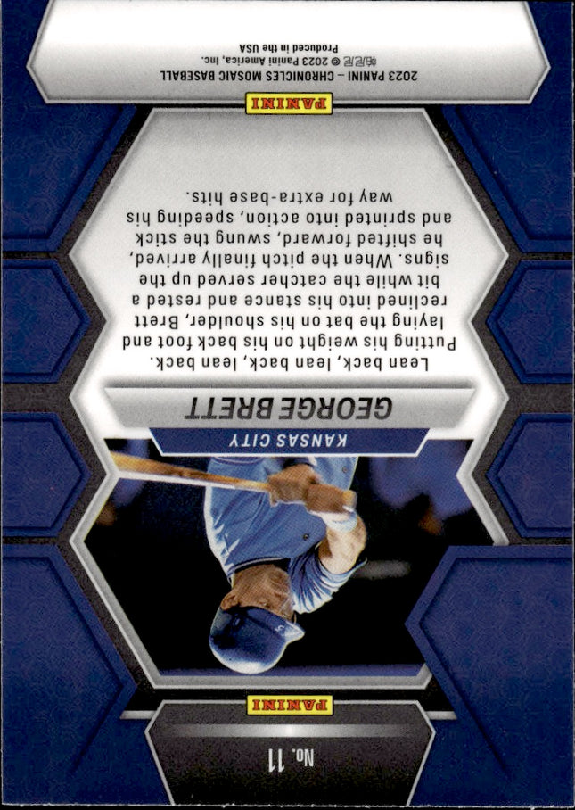 2023 Panini Chronicles #11 George Brett Mosaic