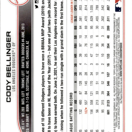 2022 Topps Chrome #106 Cody Bellinger