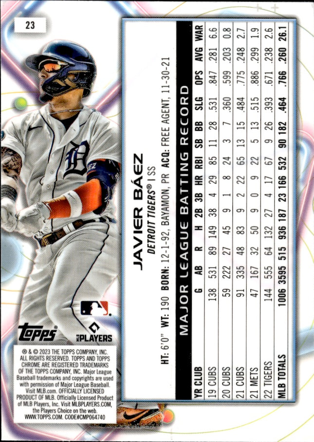 2023 Topps Chrome Cosmic #23 Javier Báez