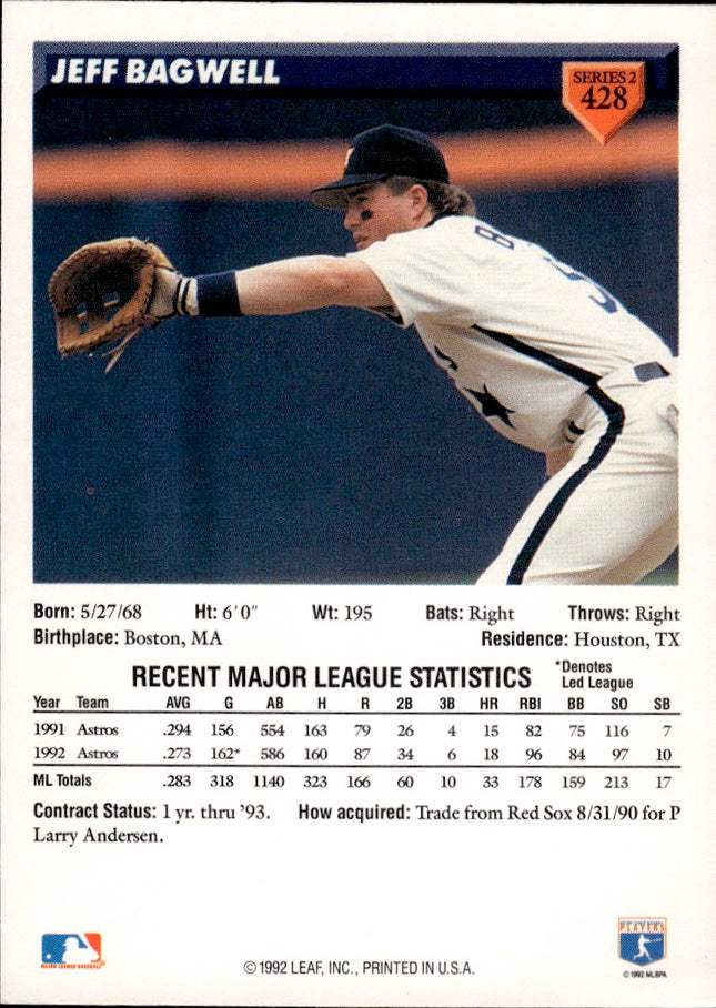 1993 Donruss #428 Jeff Bagwell