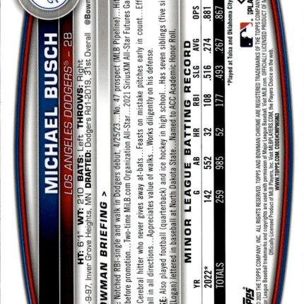 2023 Bowman Chrome #54 Michael Busch