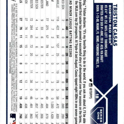 2023 Topps #92 Triston Casas Vintage Stock #/99