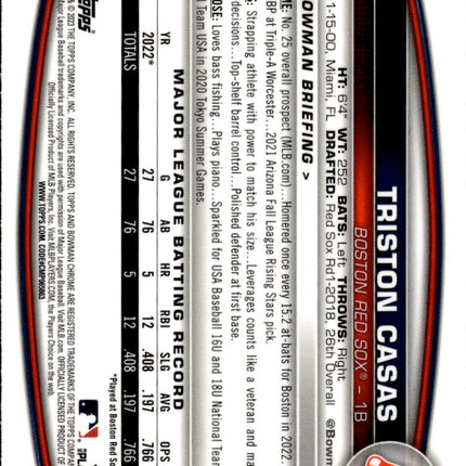 2023 Bowman Chrome #32 Triston Casas