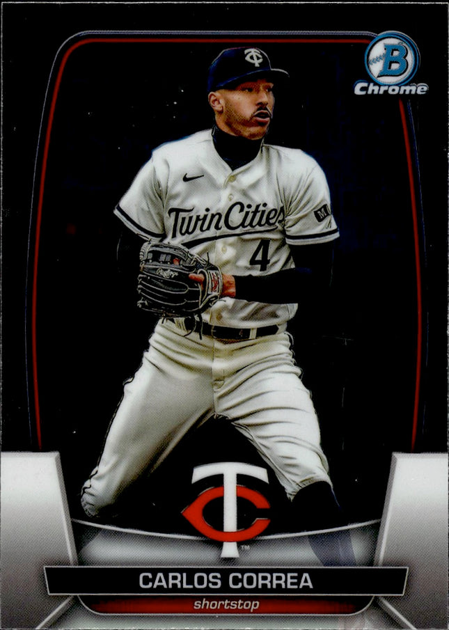 2023 Bowman Chrome #85 Carlos Correa Refractor #/499