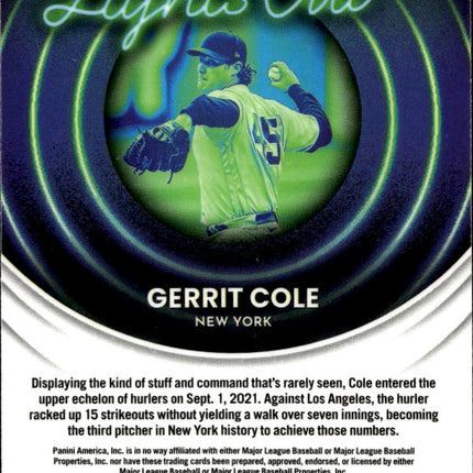 2022 Donruss Optic #LO-13 Gerrit Cole Lights Out