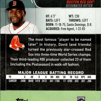 2022 Stadium Club #151 David Ortiz
