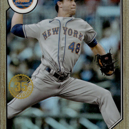 2022 Topps Chrome #87BC-7 Jacob deGrom 1987 Topps Baseball 35th Anniversary