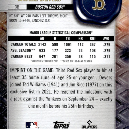 2022 Topps Gold Label #54 Rafael Devers