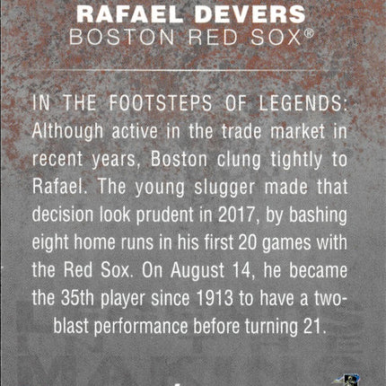 2018 Topps #LITM-1 Rafael Devers Legends in the Making (Series 2)