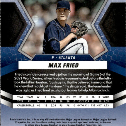 2022 Panini Mosaic #105 Max Fried
