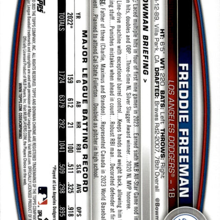 2023 Bowman Chrome #47 Freddie Freeman