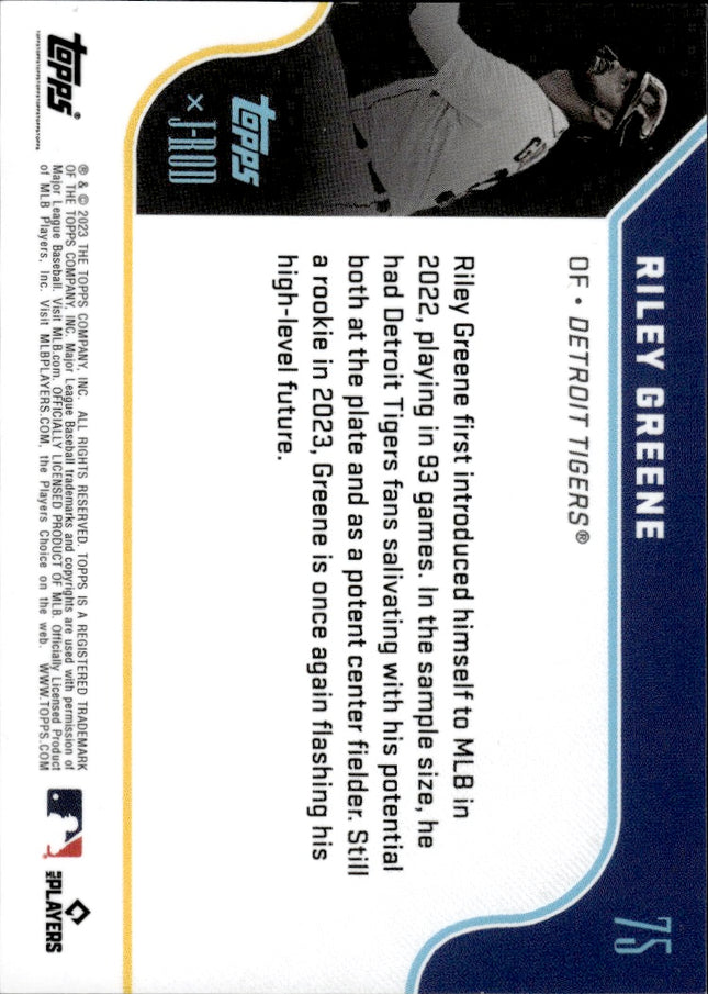 2023 Topps x J-Rod The Show Out Collection #75 Riley Greene