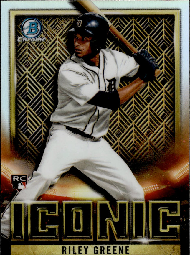 2023 Bowman Chrome #BI-22 Riley Greene Bowman Iconic Mojo Refractor
