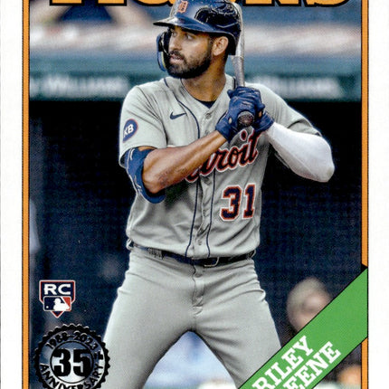 2023 Topps #T88-93 Riley Greene 1988 Topps Baseball 35th Anniversary