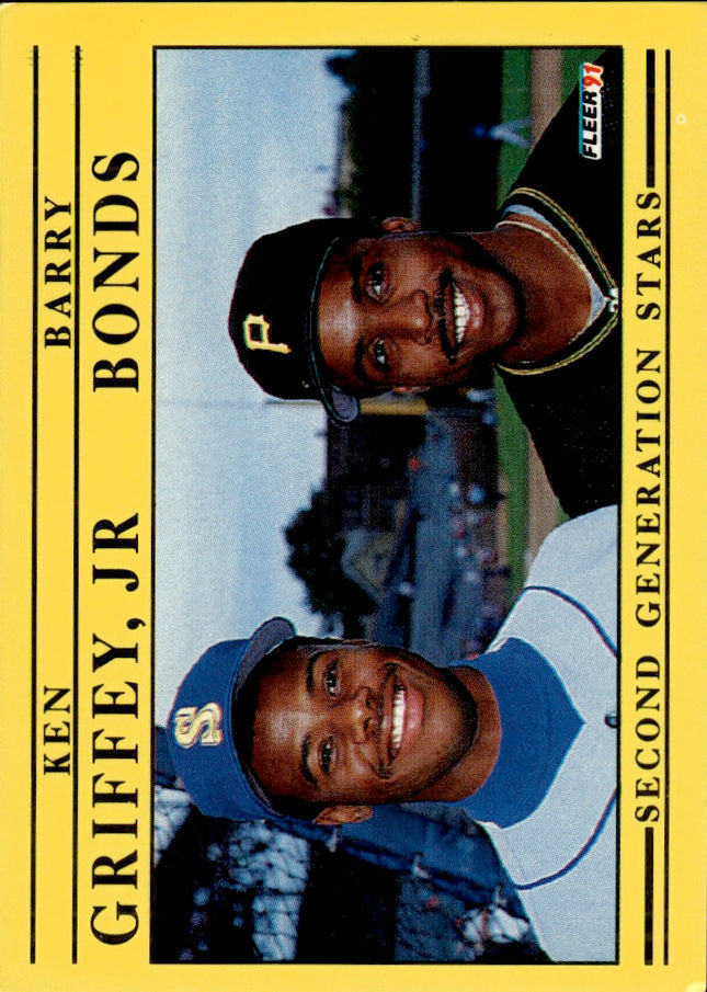 1991 Fleer #710 Second Generation Stars (Ken Griffey, Jr / Barry Bonds) SSS, CPC