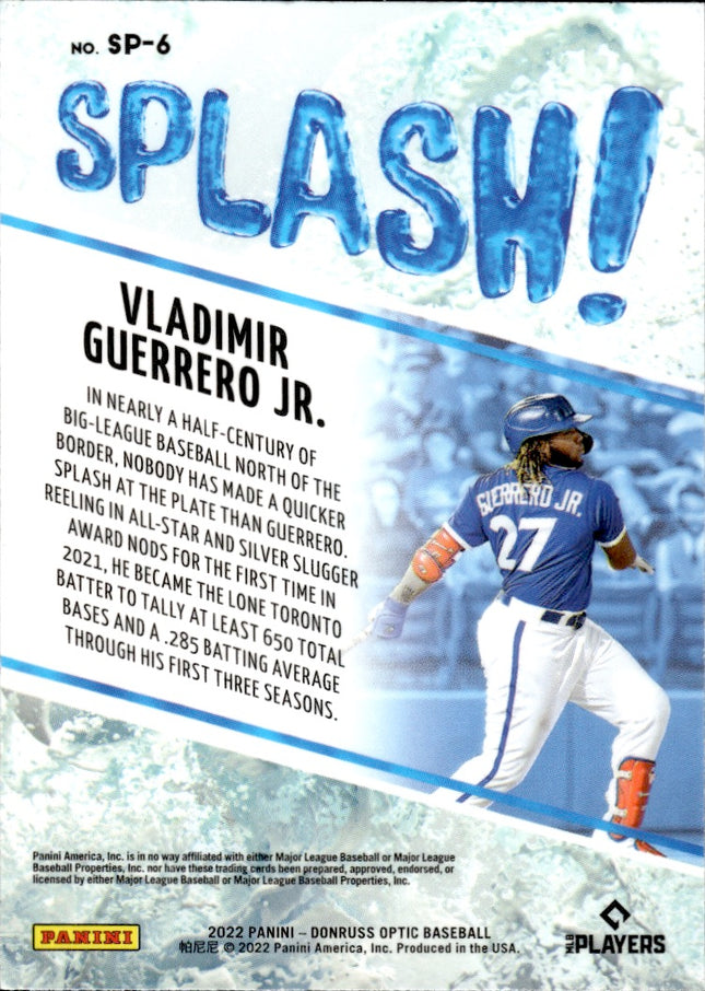 2022 Donruss Optic #SP-6 Vladimir Guerrero Jr. Splash