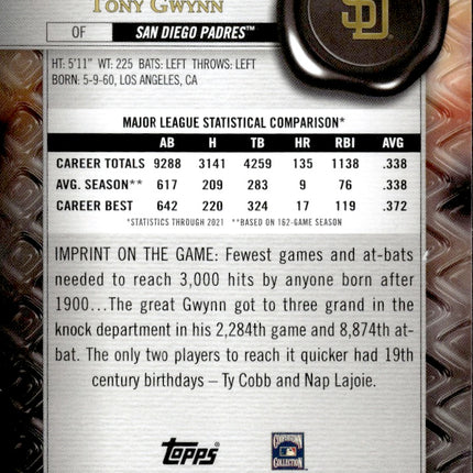 2022 Topps Gold Label #72 Tony Gwynn