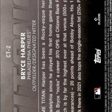 2023 Topps Chrome #CT-2 Bryce Harper Titans