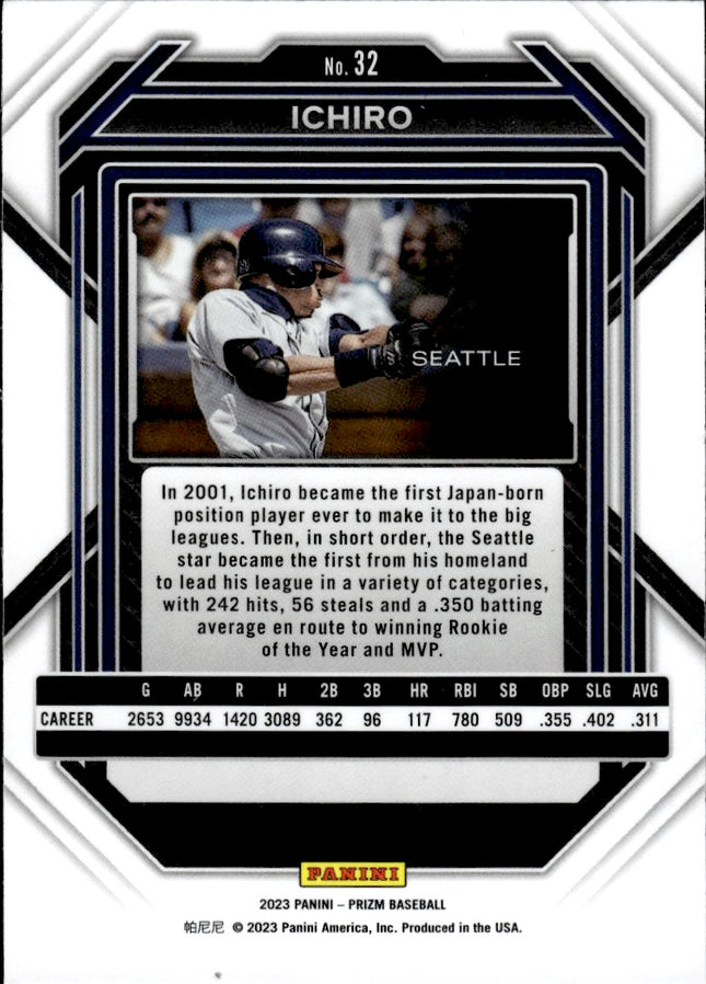 2023 Panini Prizm #32 Ichiro Silver Prizms
