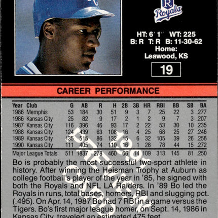 1991 Donruss #19 Bo Jackson Leaf Previews