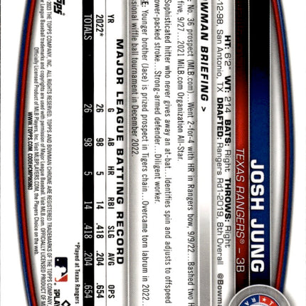 2023 Bowman Chrome #21 Josh Jung