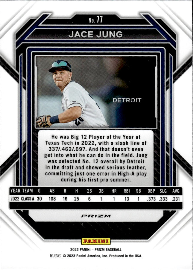 2023 Panini Prizm #77 Jace Jung