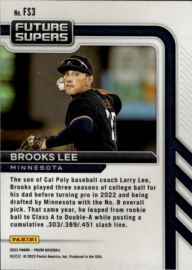 2023 Panini Prizm #FS3 Brooks Lee Future Supers