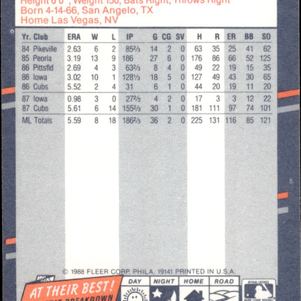 1988 Fleer #423 Greg Maddux