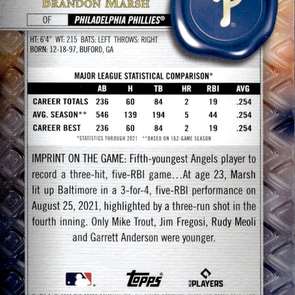 2022 Topps Gold Label #14 Brandon Marsh