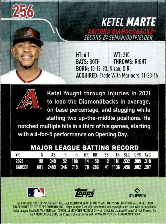 2022 Stadium Club #256 Ketel Marte