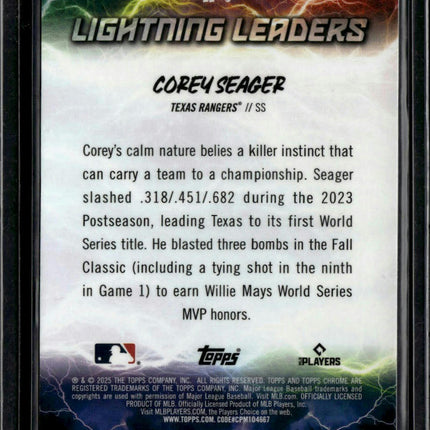 2025 Topps Chrome - Lightning Leaders #LL-9 Corey Seager