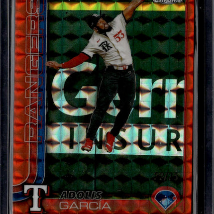 2025 Topps Chrome - Orange Geometric Refractors #293 Adolis García #/25