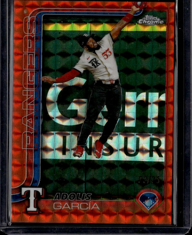 2025 Topps Chrome - Orange Geometric Refractors #293 Adolis García #/25