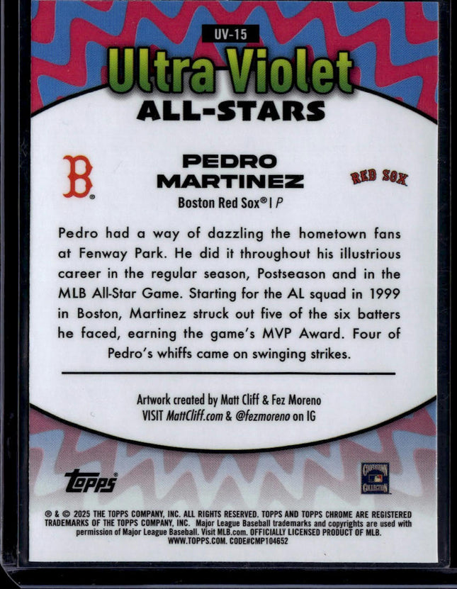 2025 Topps Chrome - Ultra Violet All-Stars #UV-15 Pedro Martinez