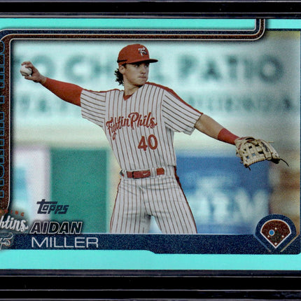 2025 Topps Pro Debut #PD-113 Aidan Miller Aqua Foil #/75
