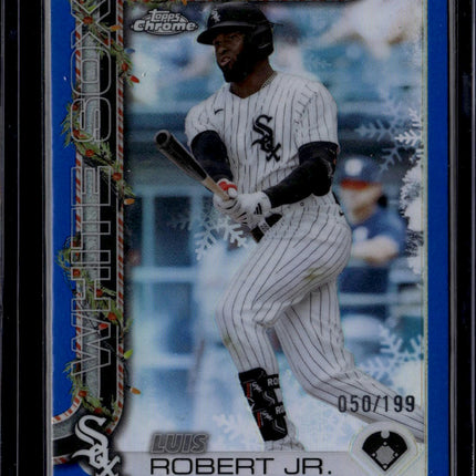 2025 Topps Holiday #H117 Luis Robert Jr. Green Holiday Plaid