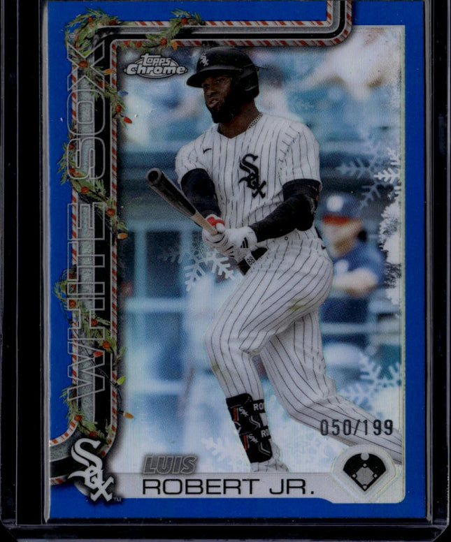 2025 Topps Holiday #H117 Luis Robert Jr. Green Holiday Plaid